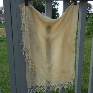NWOT Cream & Bead Summer Sarong Scarf Wrap